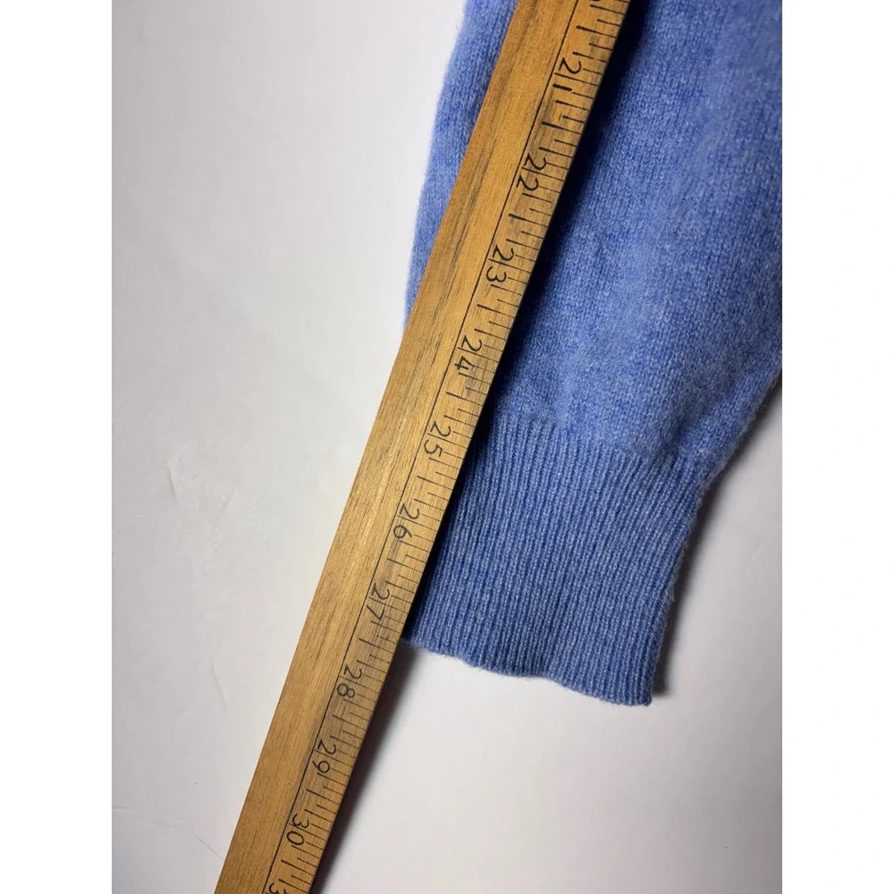Daniel Cremieux Signature Collection Mens Blue 100% Cashmere V-Neck Sweater L